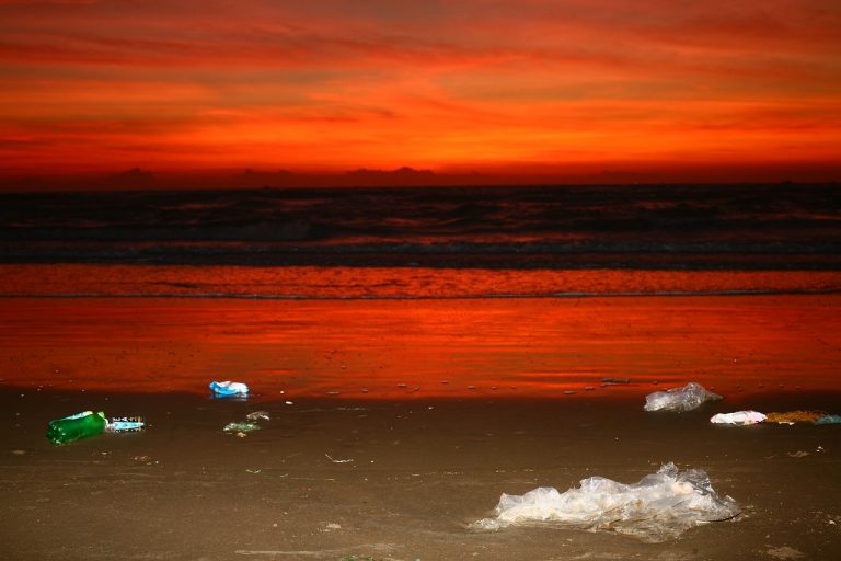 ocean, trash, beach